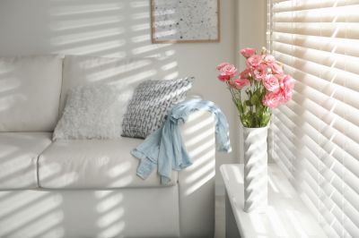 Blinds in Living Room